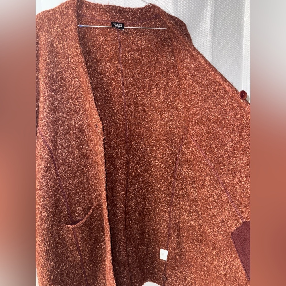 Eileen Fisher Alpaca Blend Long Cardigan Size L - Picture 5 of 9
